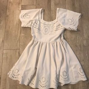 Urban Outfitters eyelet white dress
